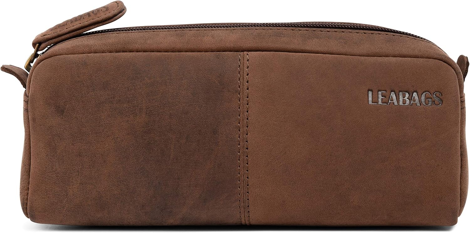 Thumbnail 6 de LEABAGS Leder Federmäppchen Indiana Tech – Große Echtleder-Federtasche für Beruf, Uni und Schule