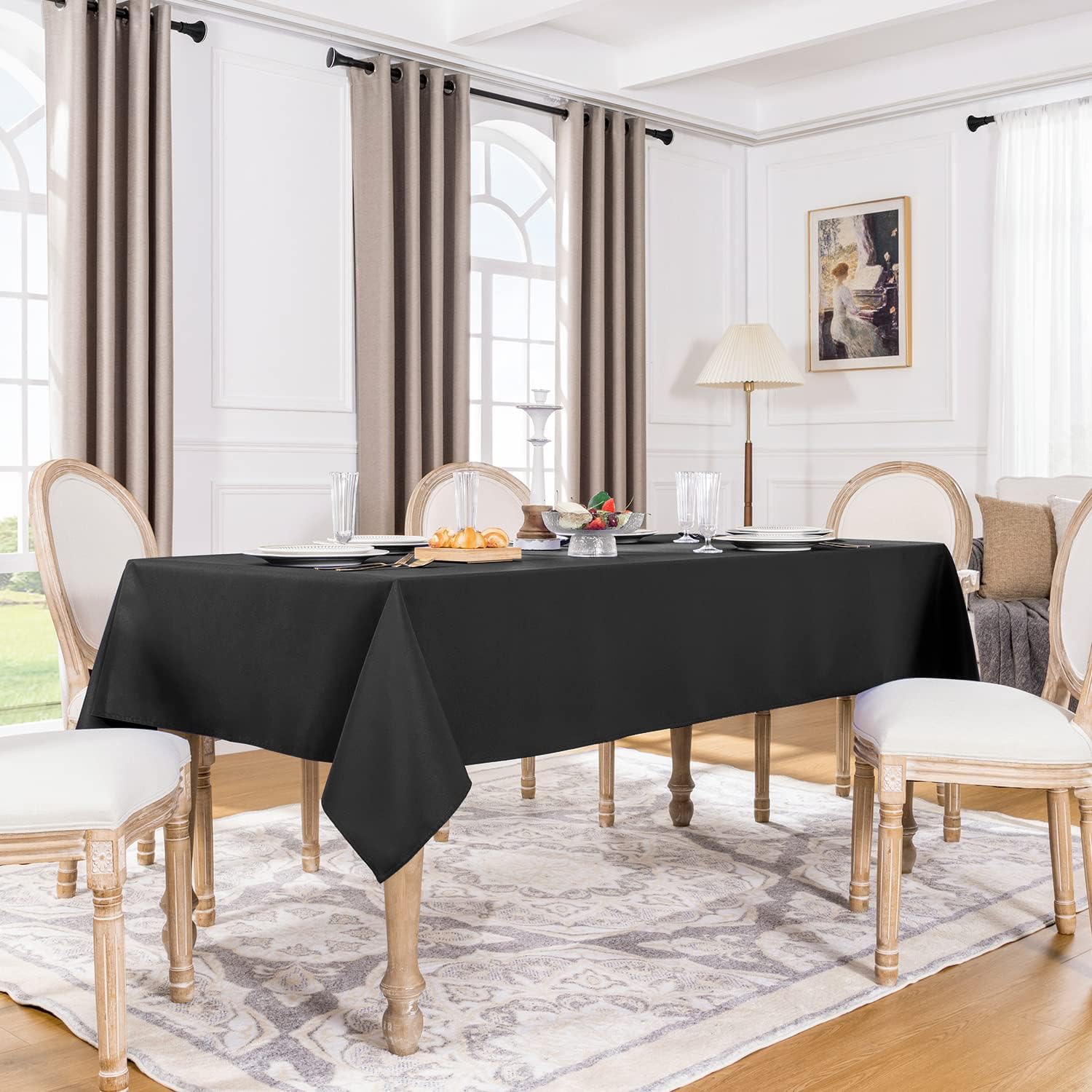 Thumbnail 6 de Softalker Rectangle Tablecloth (60 x 84 inch) — Waterproof, Stain Resistant, Wrinkle-Free Polyester for Dining & Outdoor