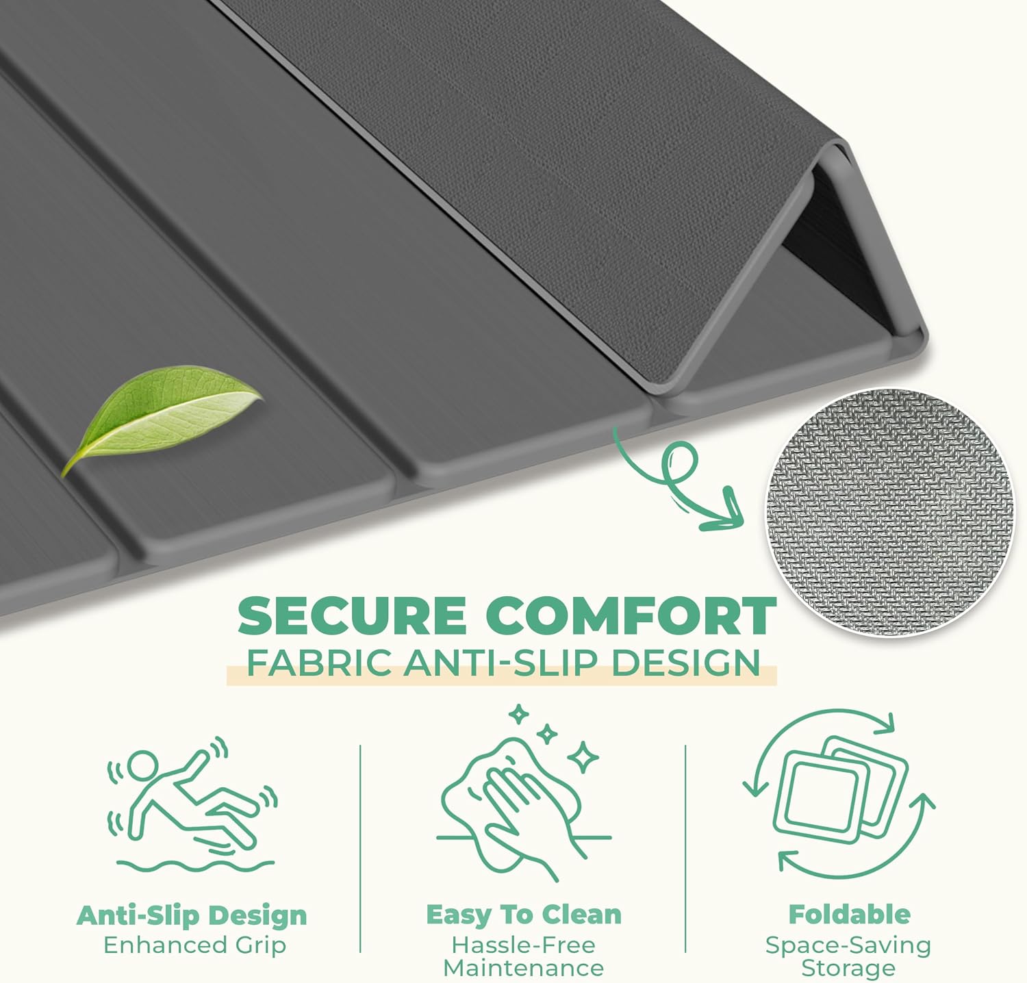 Detalle 1 de SYIPO Stone Bath Mat: Non-Slip Diatomite Floor Mat 23.6" Dark Gray