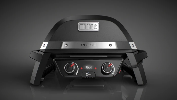 Detalle de Weber Pulse 2000 mit Untergestell – integriertes iGrill-System, Bluetooth-Verbindung und vielseitige Grillfläche