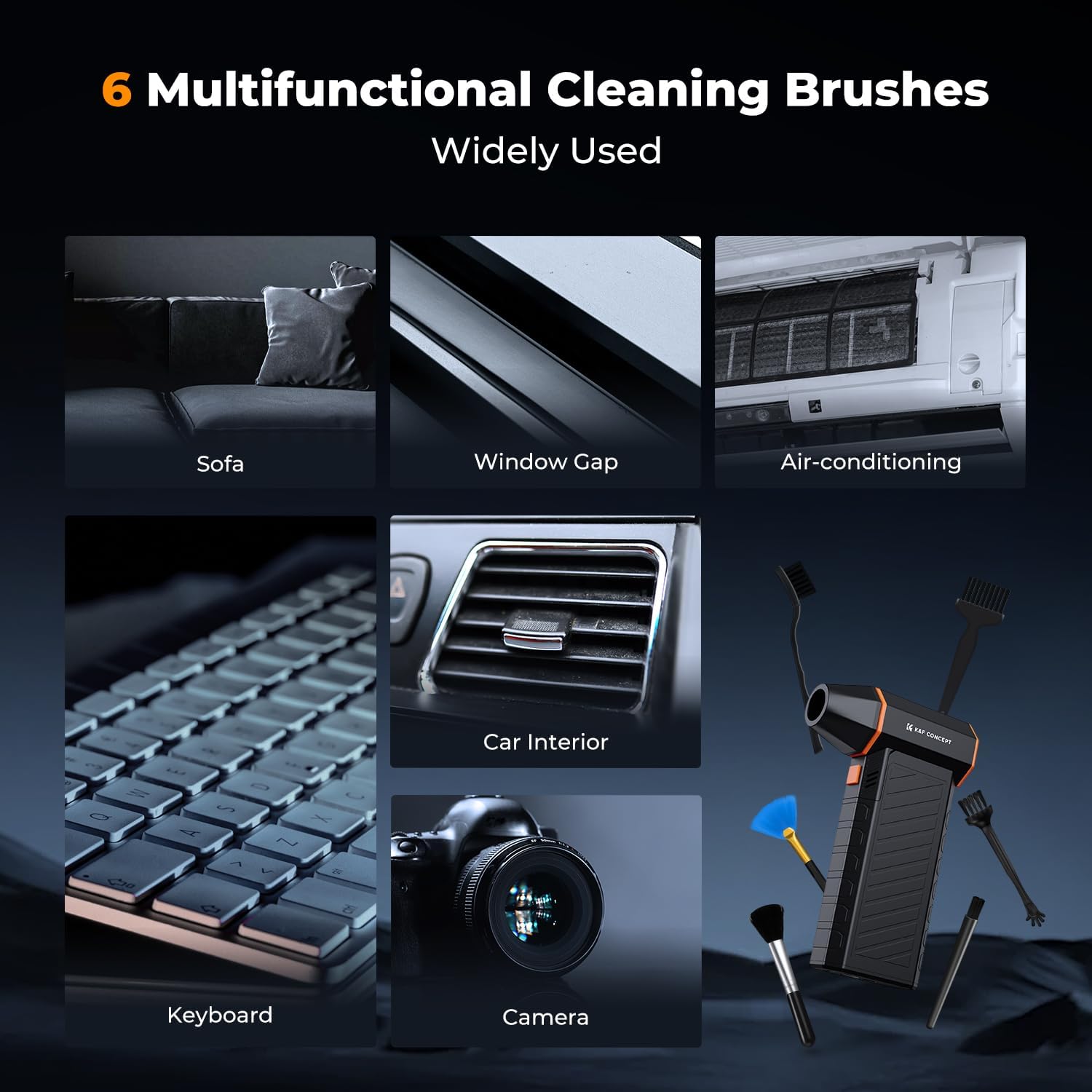 Thumbnail 6 de K&F CONCEPT BS500M 2-in-1 magnetischer Luftreiniger mit Staubsaugerfunktion