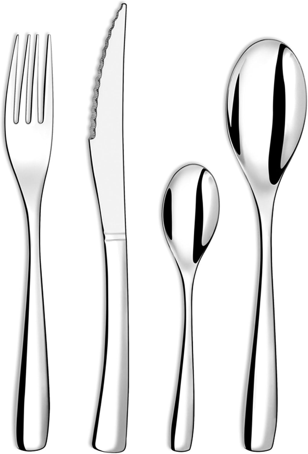 Detalle de Amefa Danube Ménagère 24 pièces pour 6 personnes – couverts de table en acier inox 18/0, finition brillante