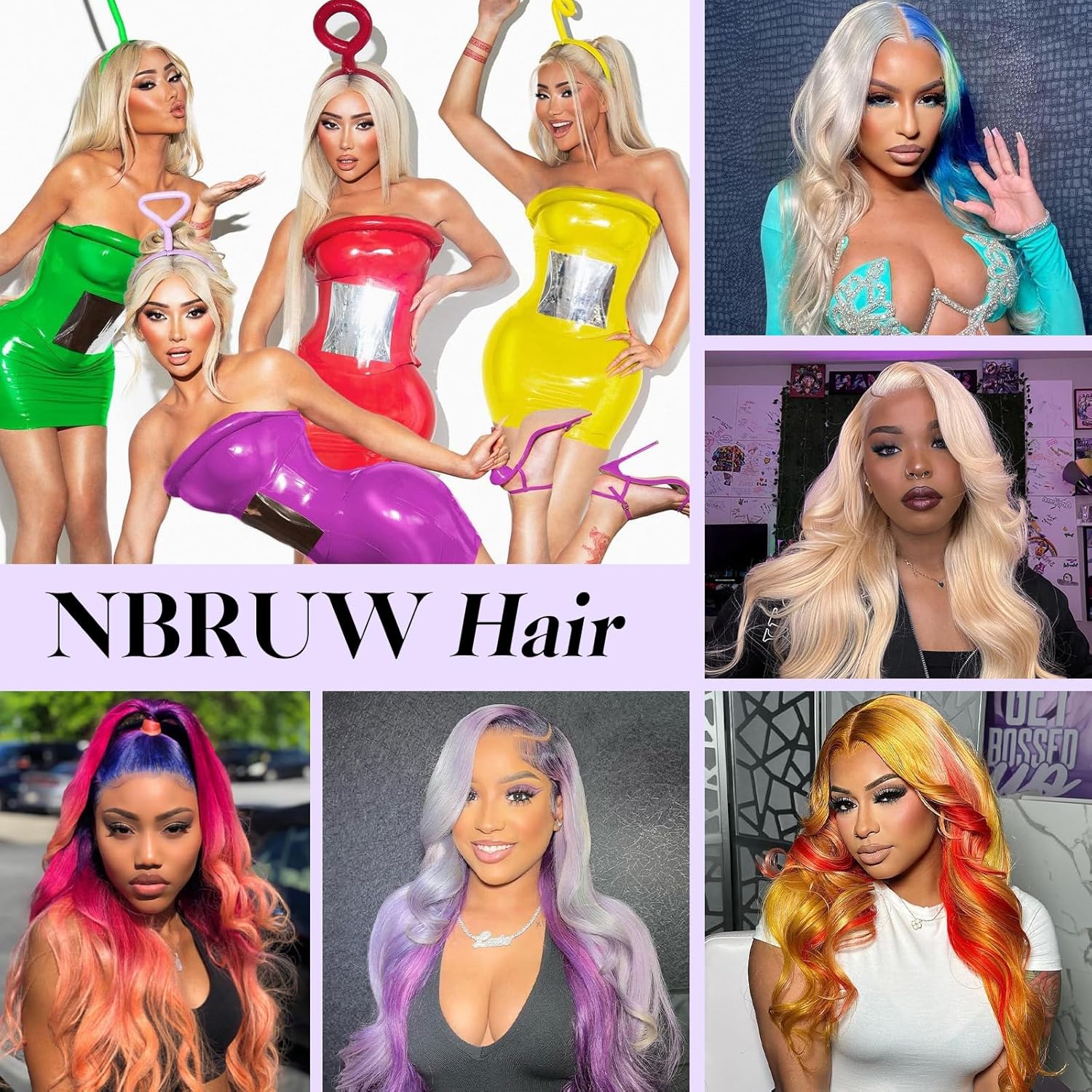 Thumbnail 5 de NBRUW 613 13x6 Lace Front Wig Human Hair 200 Density 30 Inch Body Wave Blonde Wig
