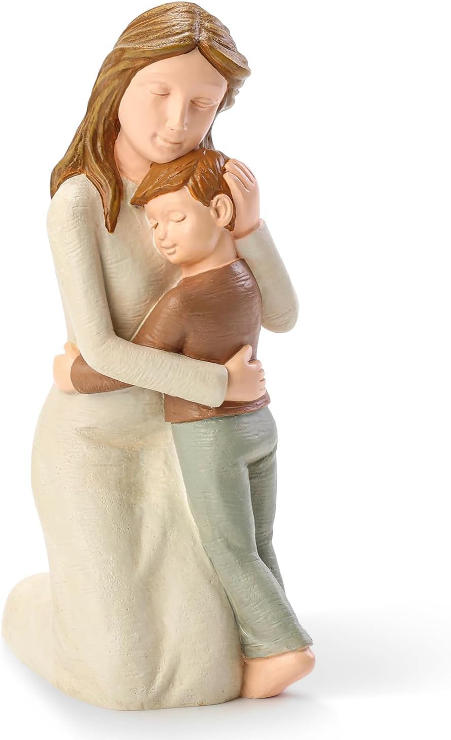 Thumbnail 6 de Hensonever Mother and Son Figurines – Hand-Painted Resin Keepsake