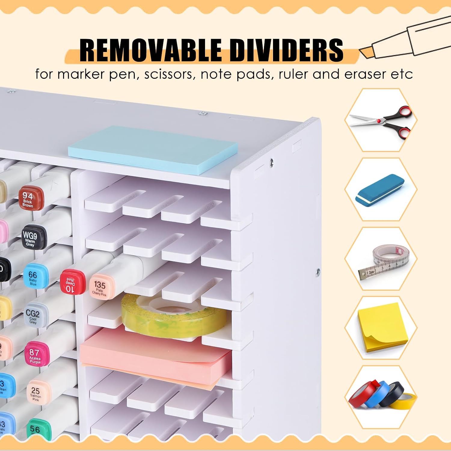 Thumbnail 2 de Osrioal Marker Pen Storage: a practical organiser for up to 180 markers