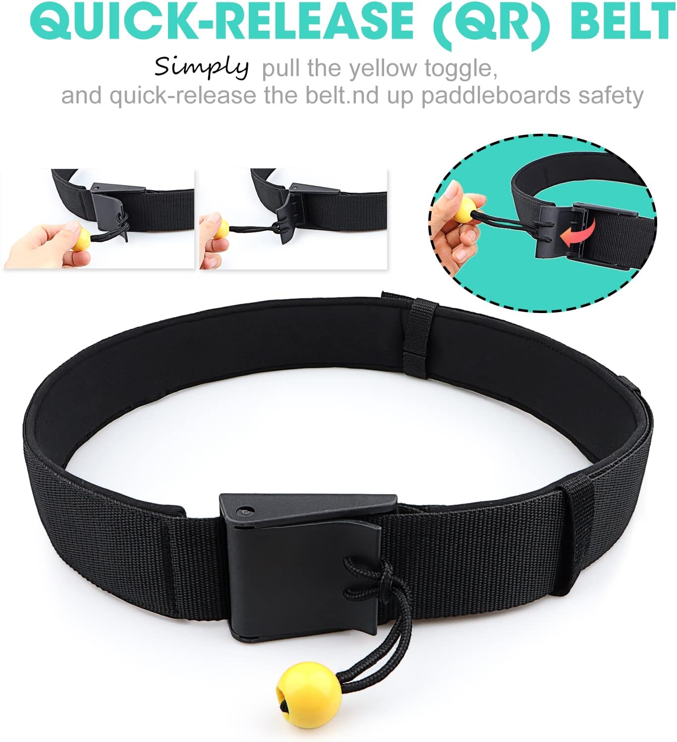 Thumbnail 3 de Pecihiko SUP Waist Belt: 50mm Wide Quick-Release Safety Belt for Stand Up Paddleboarding