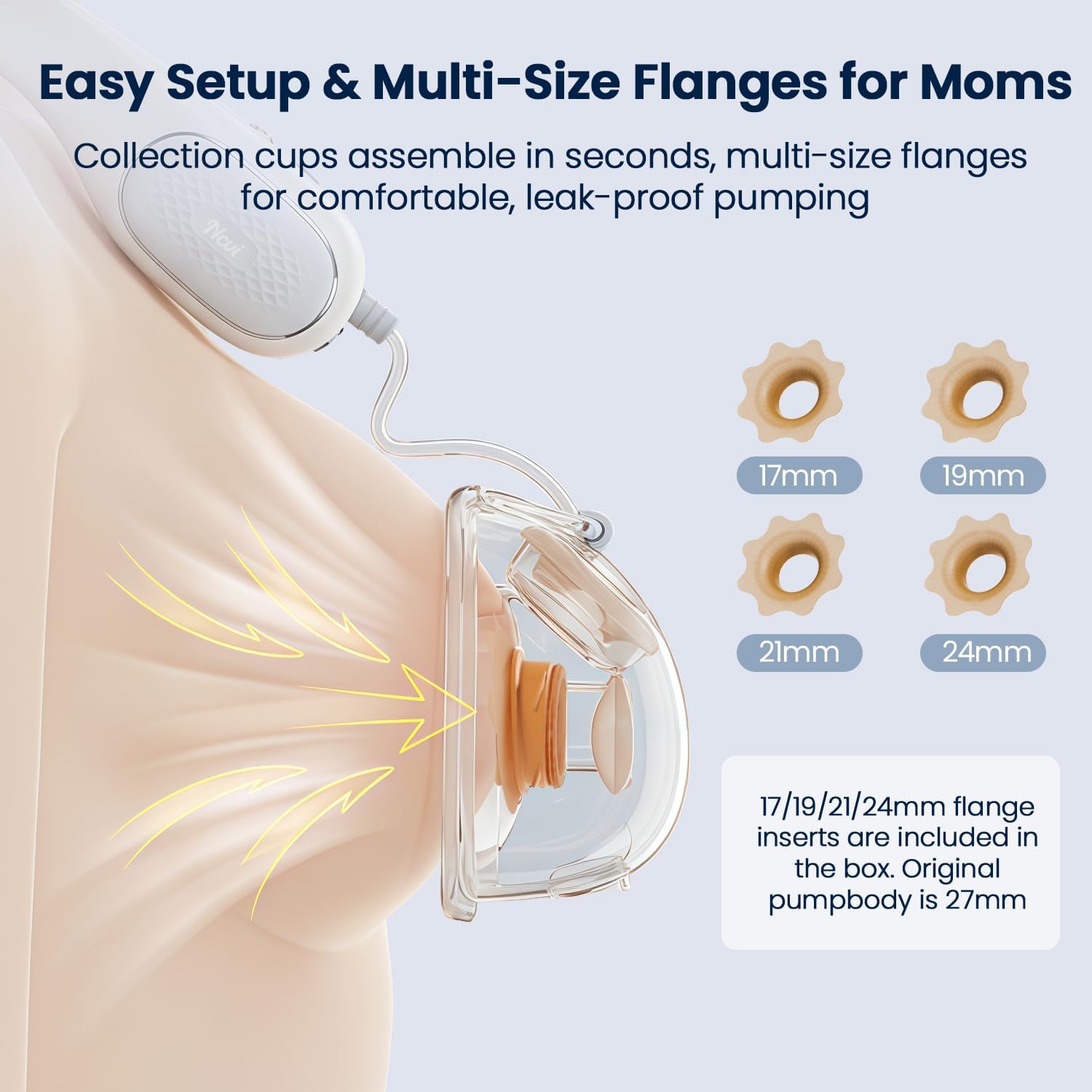 Thumbnail 6 de NCVI NC3110-2 Wearable Breast Pump with App Control and 6oz Cups