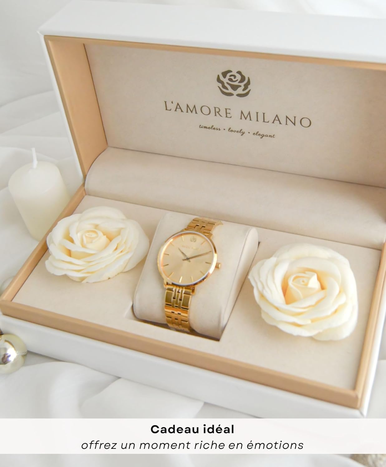 Thumbnail 4 de L'AMORE MILANO – Montre Femme avec Coffret Rose Éternelle – Cadeau de Noël