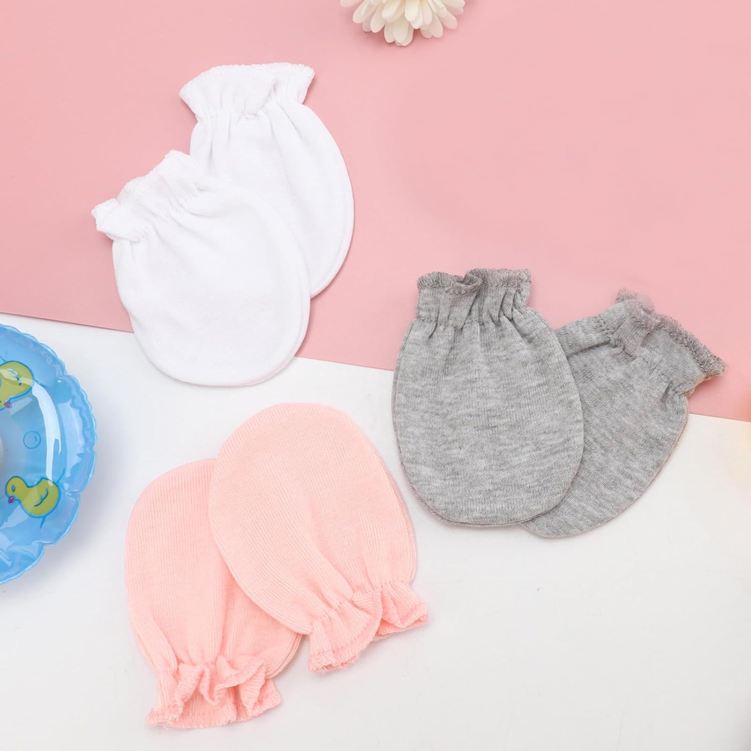 Thumbnail 1 de DRESHOW Newborn Baby Mittens: 8 Pairs of 100% Organic Cotton No-Scratch Gloves for 0–6 Months