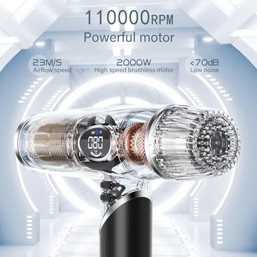 Detalle 2 de Seche-cheveux professionnel ionique 110000 RPM ⚡