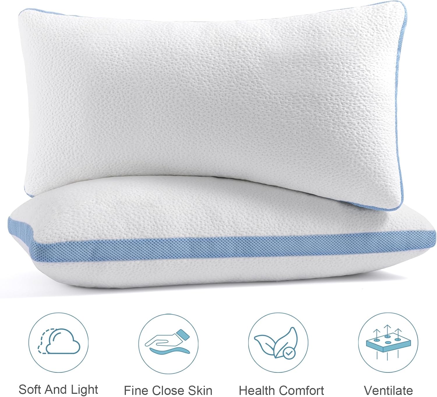 Thumbnail 2 de Hiimgo 2 Pack Memory Foam Pillow
