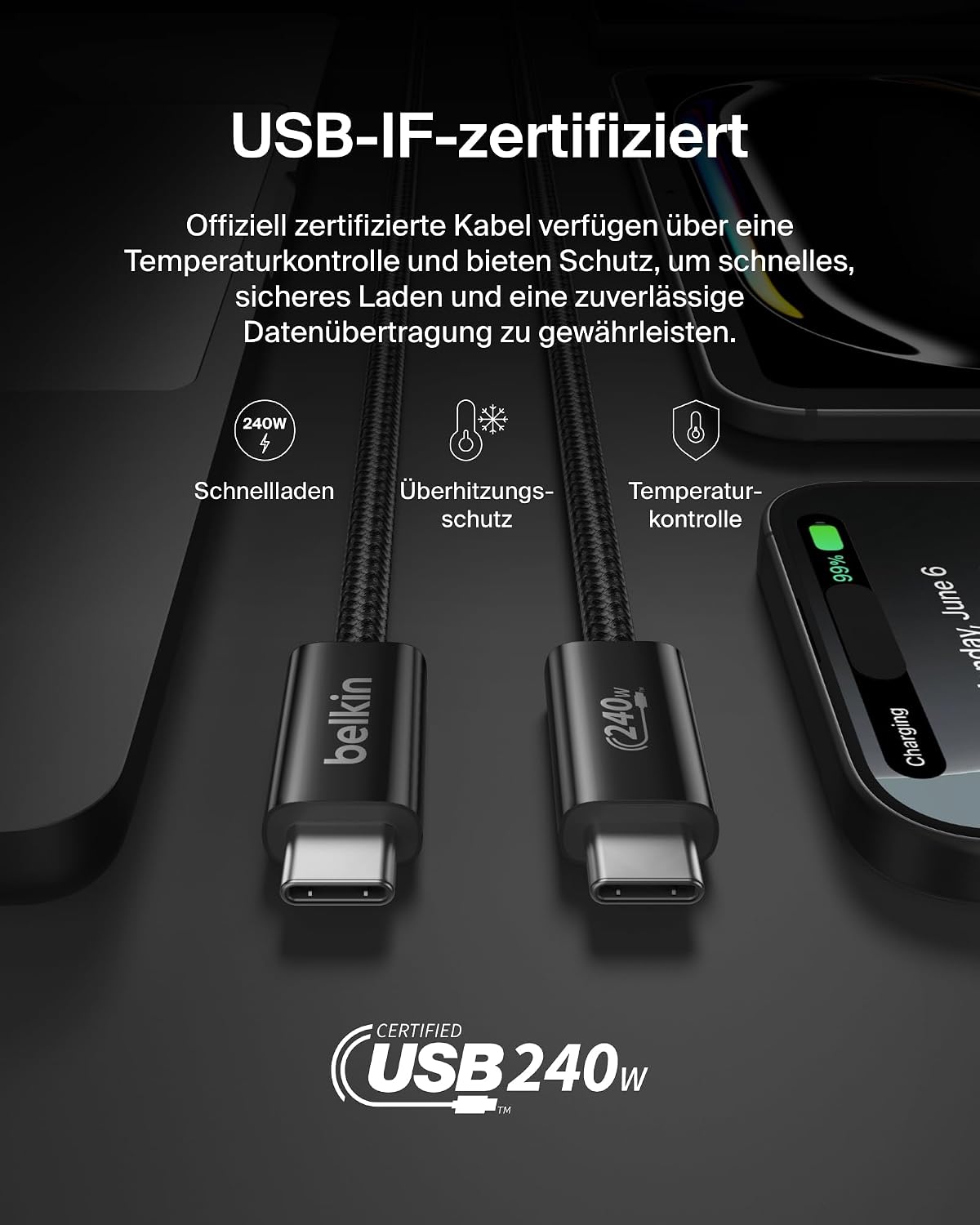 Thumbnail 5 de Belkin BoostCharge USB‑C 240W 1,5 m