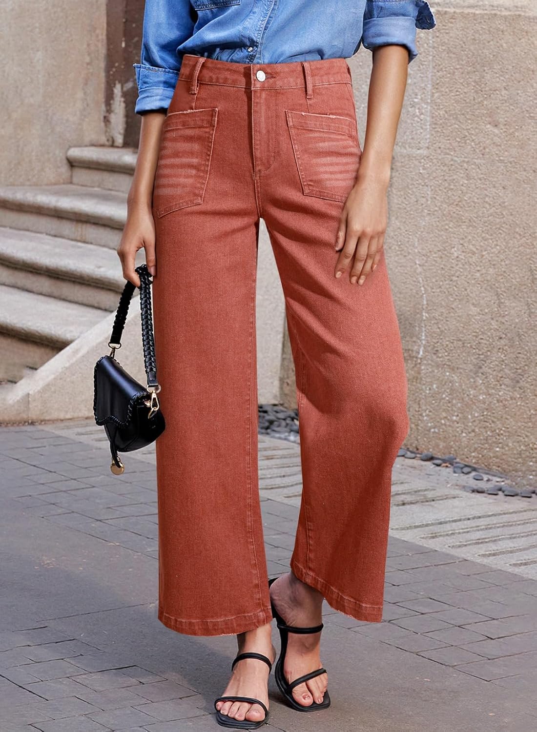 Thumbnail 1 de Sidefeel Wide Leg High Waisted Jeans