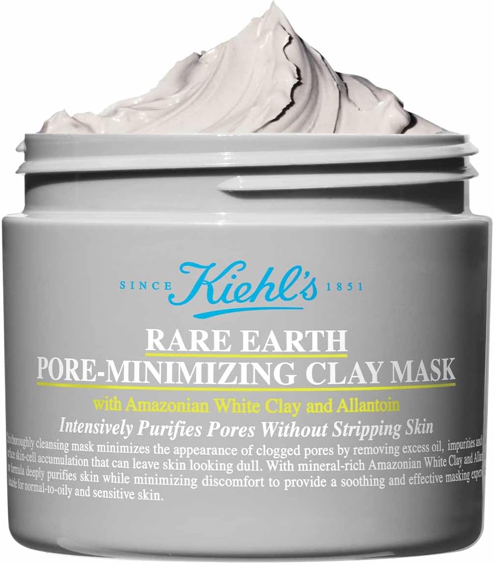 Detalle de KIEHL'S Rare Earth Deep Pore Cleansing Masque – Maschera viso purificante con argilla bianca dell'Amazzonia (125 ml)