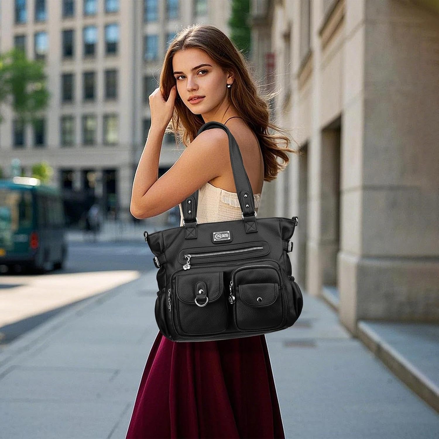 Thumbnail 2 de KL928 Handtasche Damen 42 x 13,5 x 31 cm