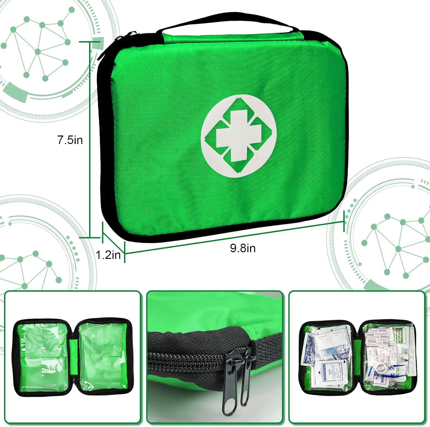 Thumbnail 6 de 1st Aid sports-first-aid-kits 300-Piece First Aid Kit for Car, Home & Camping