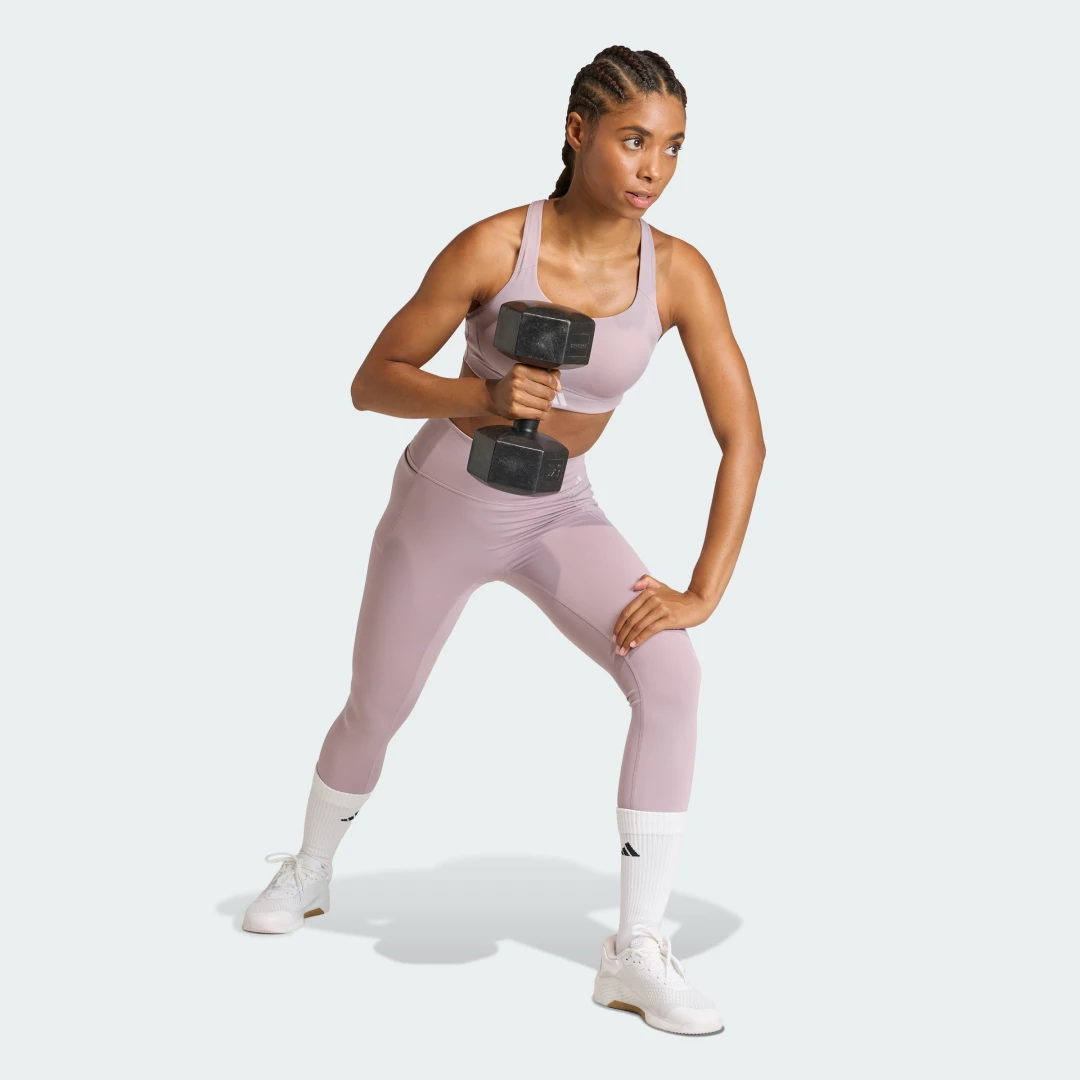 Thumbnail 2 de Sujeto de entrenamiento Optime de Adidas: sujetador de alto impacto en violeta