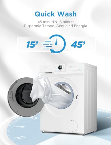 Detalle 2 de Midea Lavatrice Slim 7 kg 1200 Giri 40 cm: lavaggio efficiente in spazi ridotti