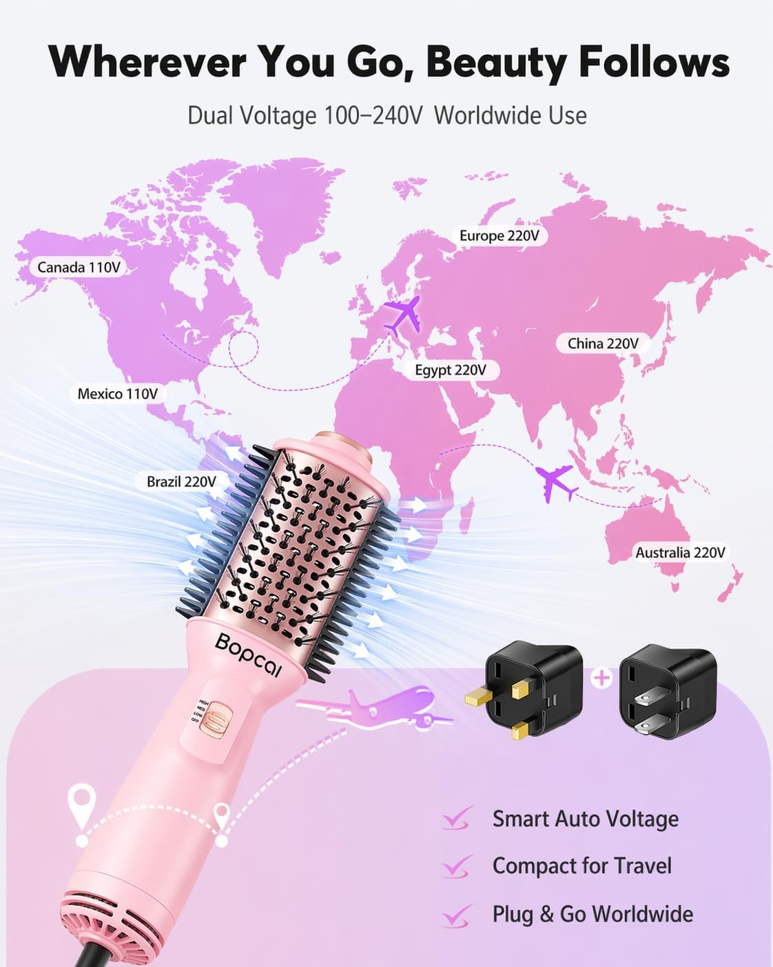 Detalle de Bopcal Hair Dryer Brush, 2-Inch Barrel