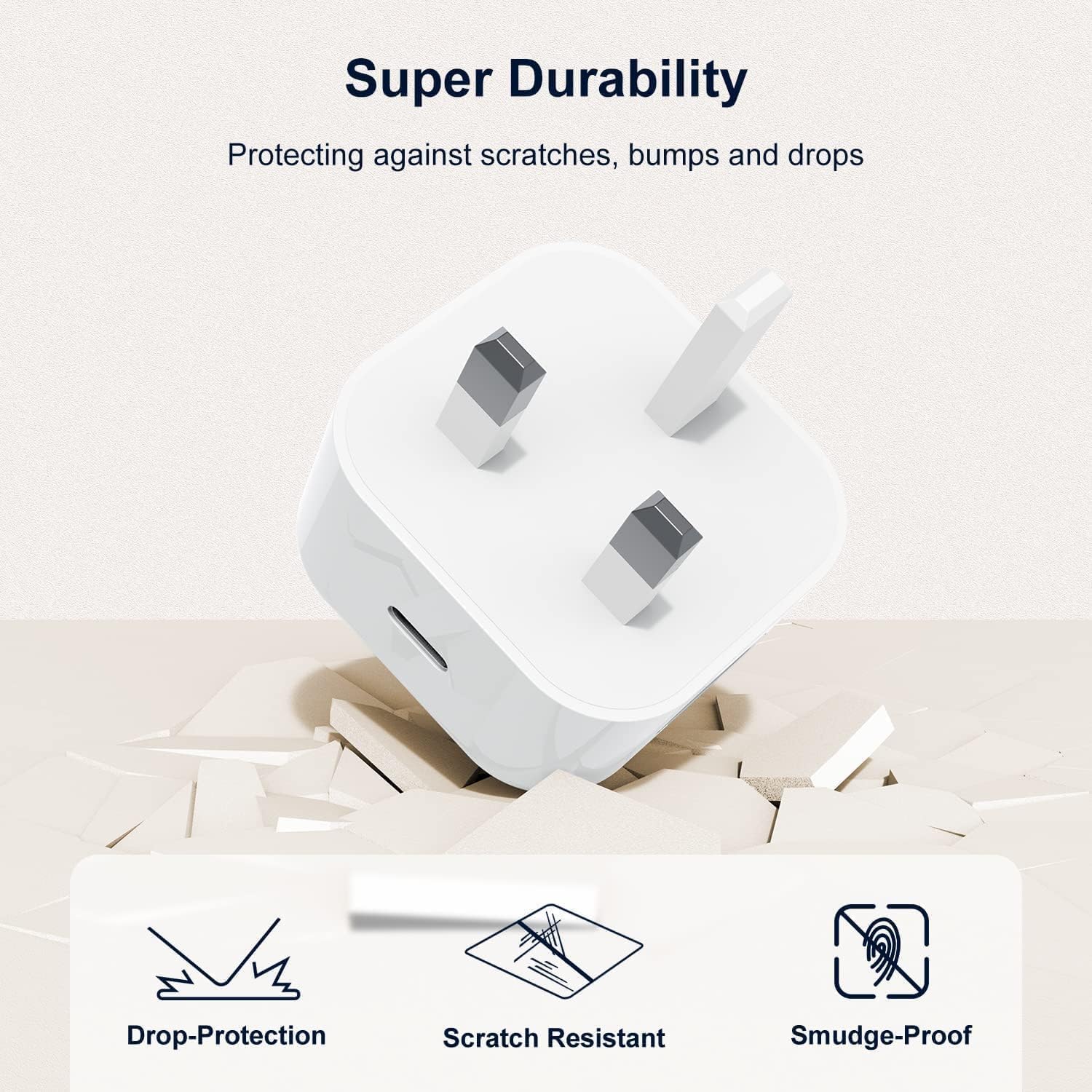 Thumbnail 1 de Weiship iPad Charger and Plug — 20W USB-C Charger with 2m Cable (Type-C) for iPhone and iPad