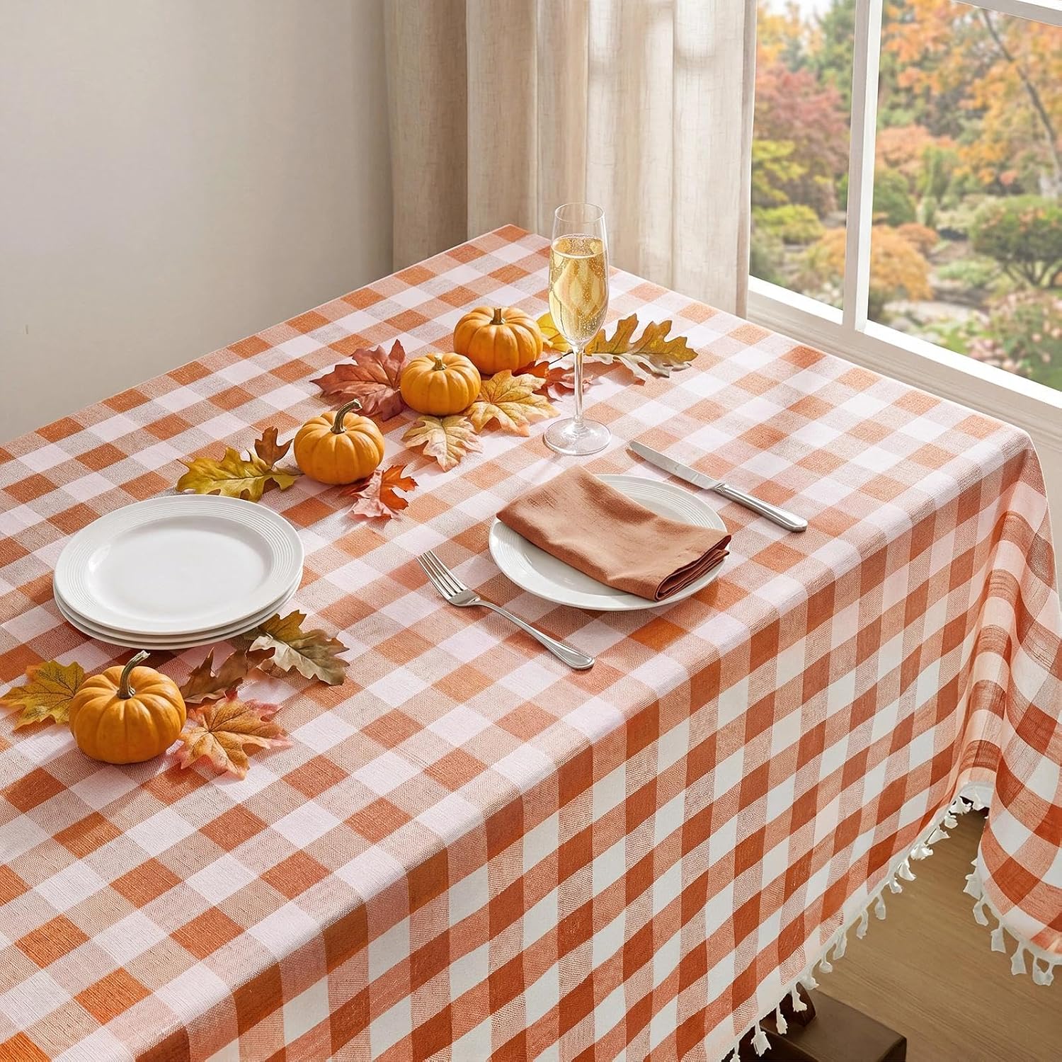Thumbnail 6 de Softalker Gingham Tablecloth 55" x 84
