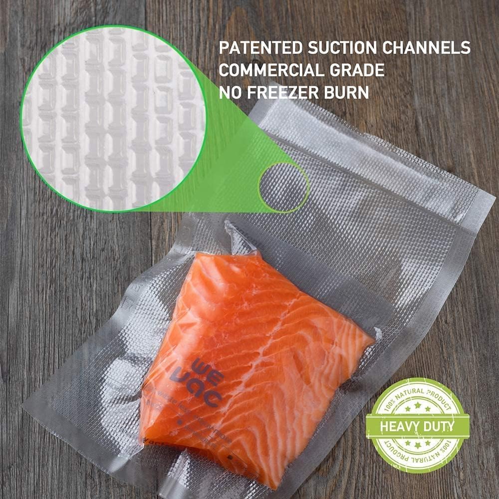 Detalle 2 de Wevac Vacuum Sealer Bags (100 Quart, 8x12 Inch) — BPA-Free Heavy-Duty Bags for Food Saver-Style Machines