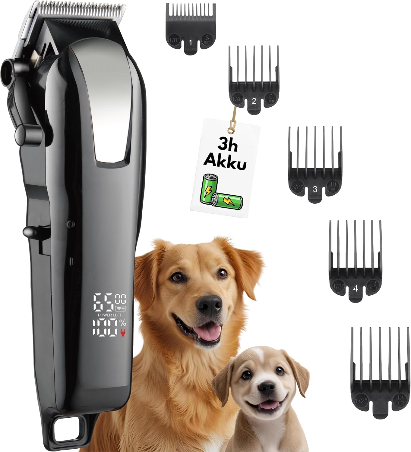 Alpenstern Hundeschermaschine 3 Stunden Akku