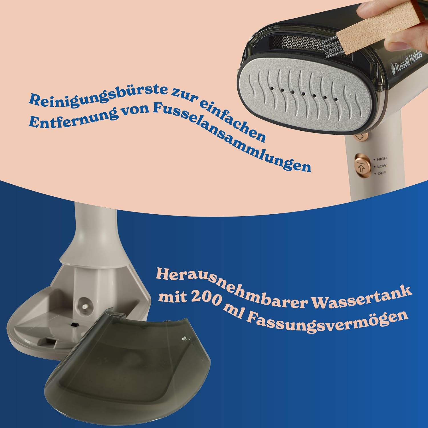 Detalle de Russell Hobbs VacuSteam Dampfglätter 28551-56 – Dampfglätten mit Ansaugtechnologie