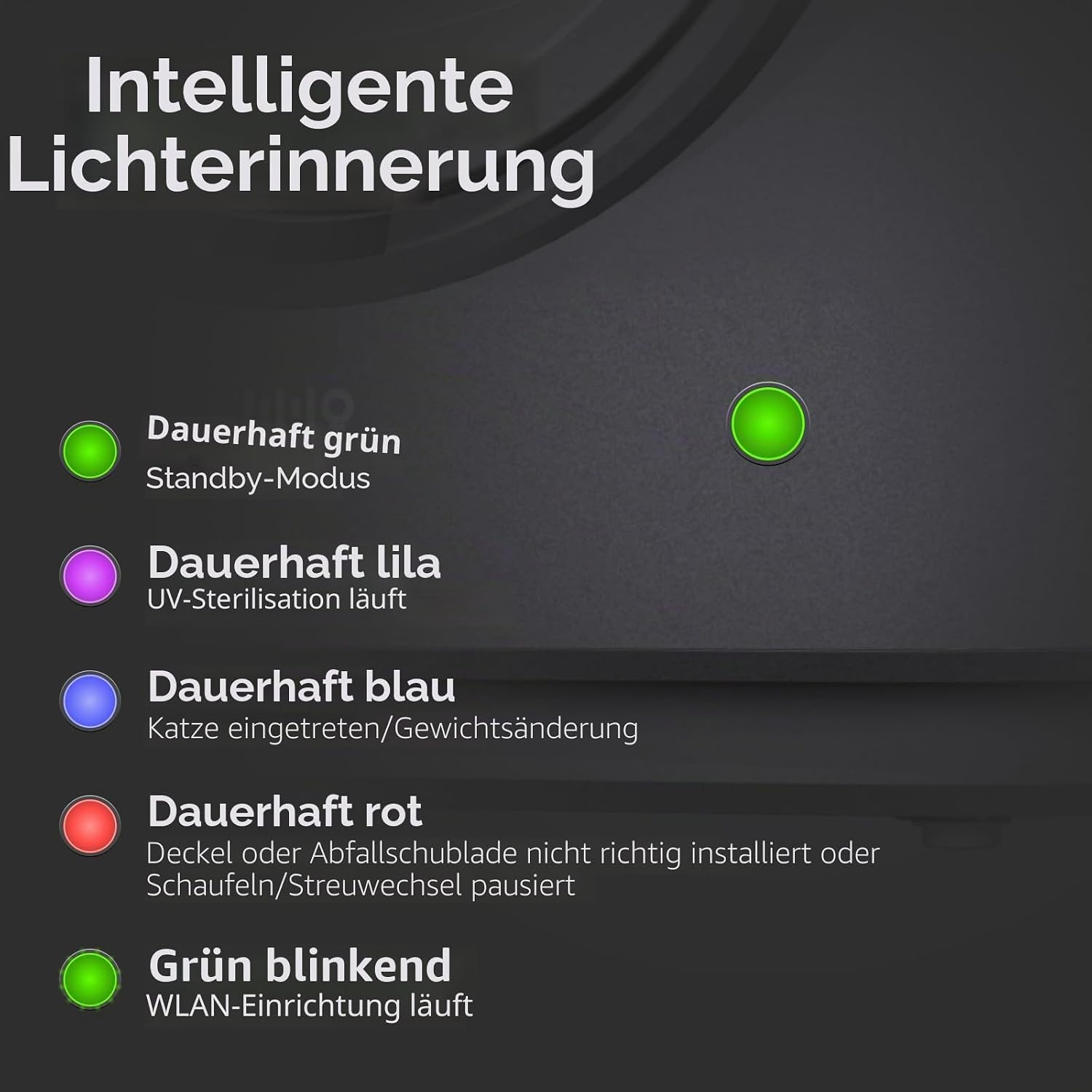 Thumbnail 6 de HHOLOVE Katzentoilette Selbstreinigend Automatisch 60L – Sicherheit, App-Steuerung & Geruchskontrolle