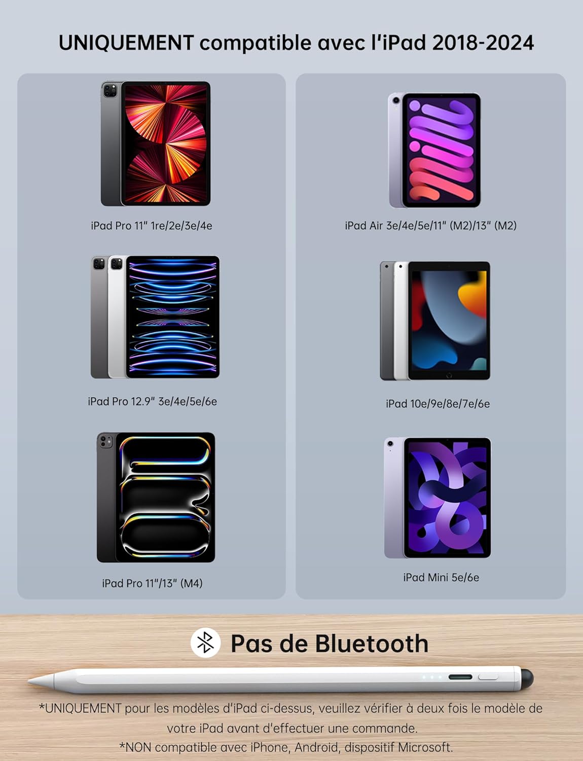 Thumbnail 1 de MEKO [2 en 1] Stylo pour iPad – stylet 2 en 1 avec charge rapide et sensibilité à l'inclinaison