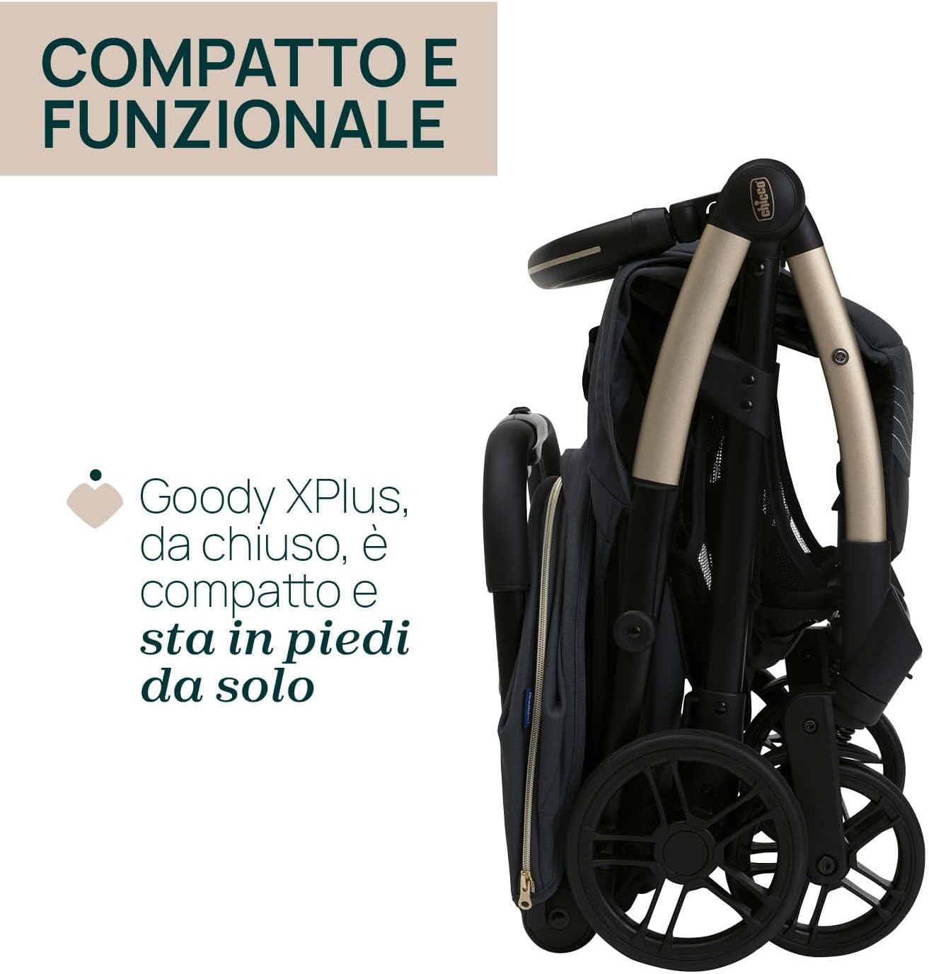 Thumbnail 3 de Chicco Passeggino Goody XPlus: chiusura one-touch, ruote grandi e schienale regolabile 4 posizioni