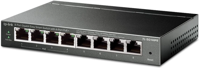 Thumbnail 2 de TP-Link TL-SG108PE: Managed Switch mit 4 PoE-Ports für VLAN, Priorisierung und Netzsegmentierung
