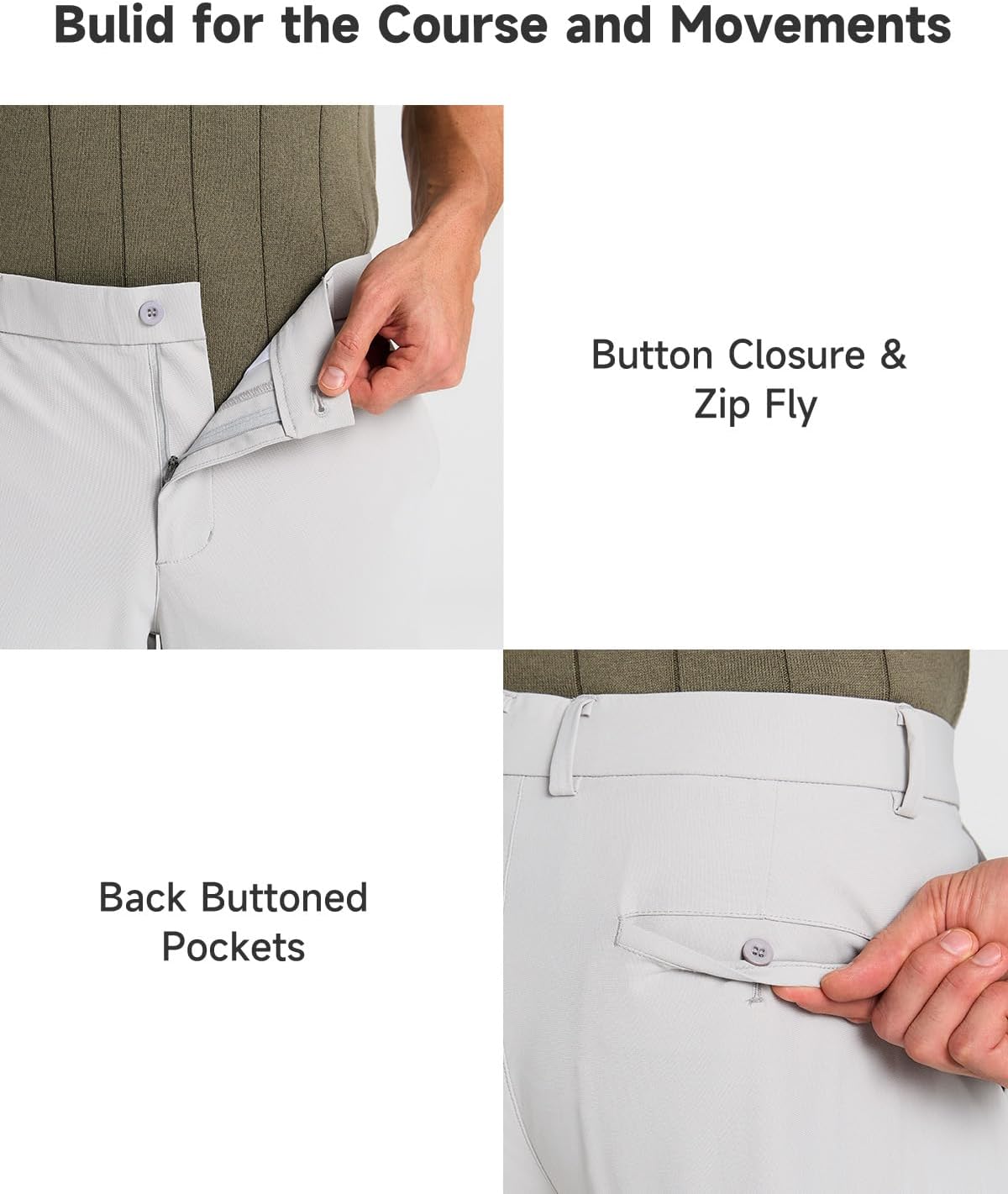 Thumbnail 5 de SNOWTEN Mens Classic Fit Golf Pants 32"
