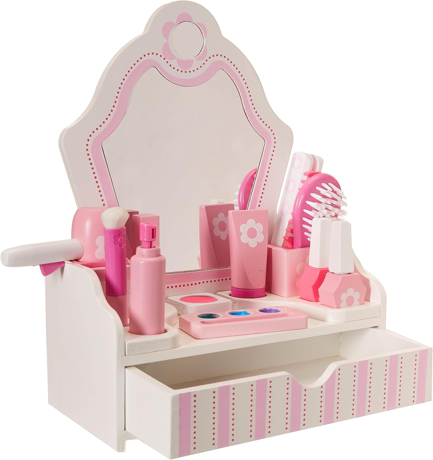 Detalle de Melissa & Doug Wooden Beauty Salon 18-piece ๐