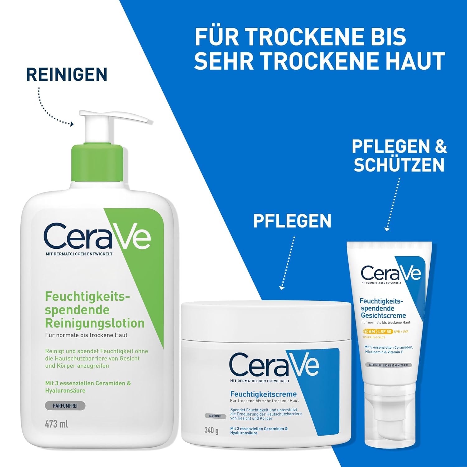 Thumbnail 6 de CeraVe Feuchtigkeitscreme für den Körper – 340 g, Hyaluron + 3 Ceramide, geeignet bei Neurodermitis