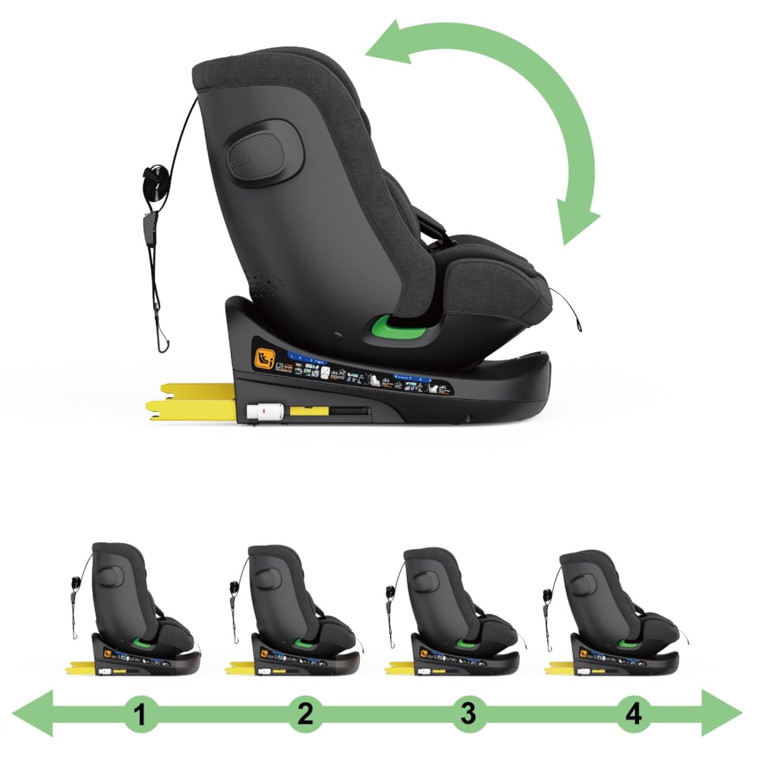 Thumbnail 5 de Xomax C013 Kindersitz – 360° Drehung, Isofix, ECE R129, 0–36 kg, verstellbar & atmungsaktiver Bezug