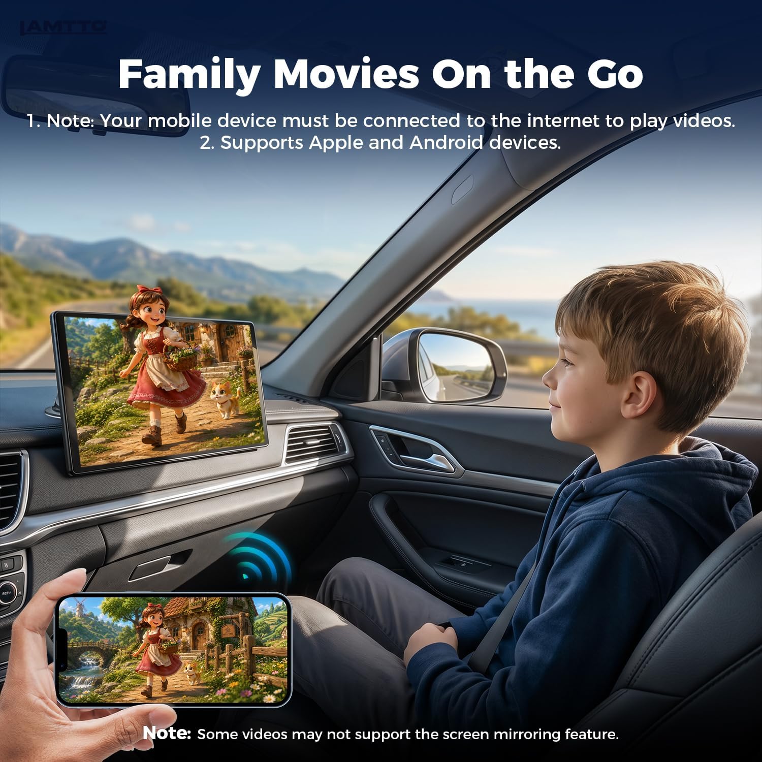 Thumbnail 3 de LAMTTO 11-Inch Wireless CarPlay Screen with in-Cell Display