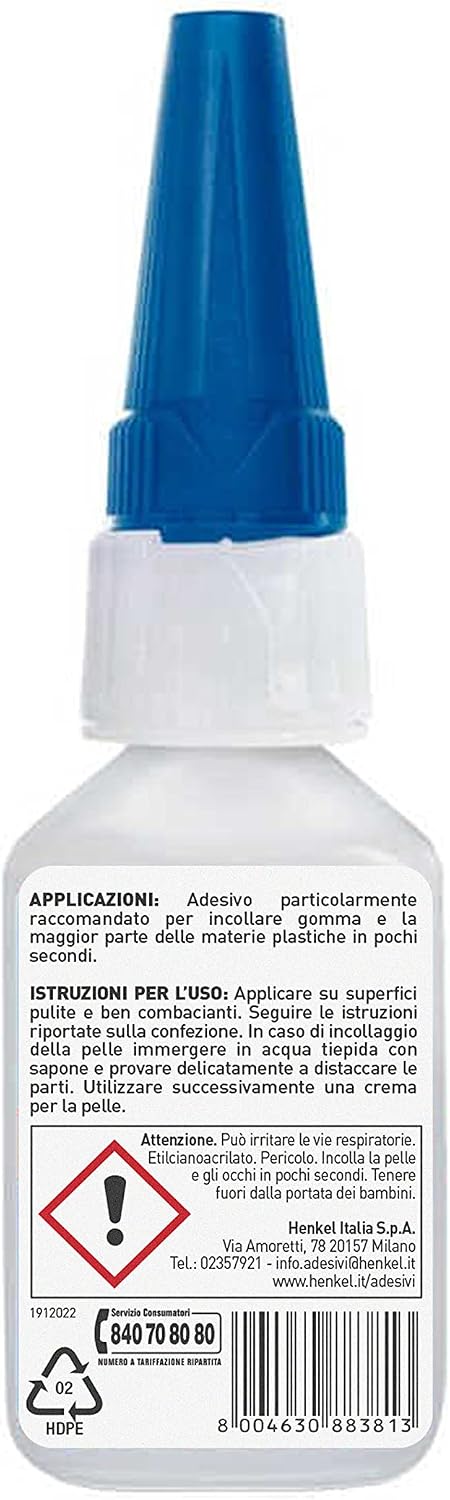 Thumbnail 1 de Loctite Adesivo Istantaneo Gomma 50 g – Cianoacrilico monocomponente trasparente