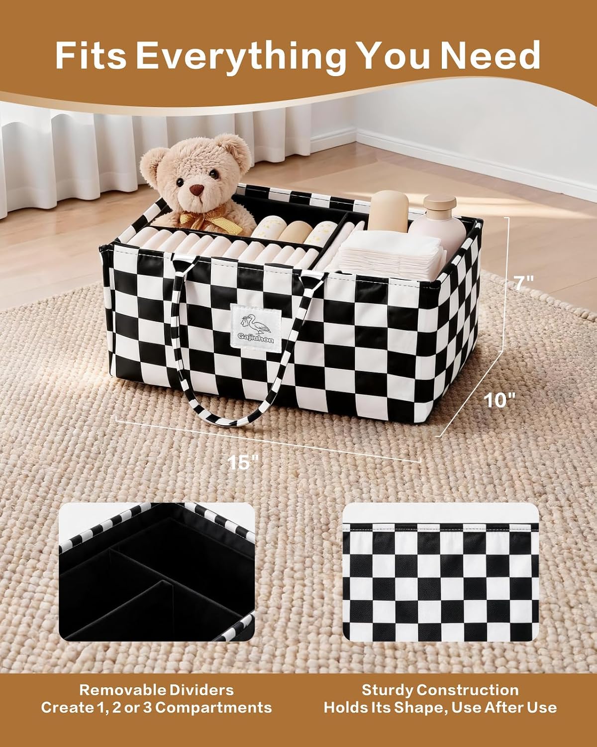 Detalle de Gajiuhon Diaper Caddy Organizer, 40-Diaper Capacity