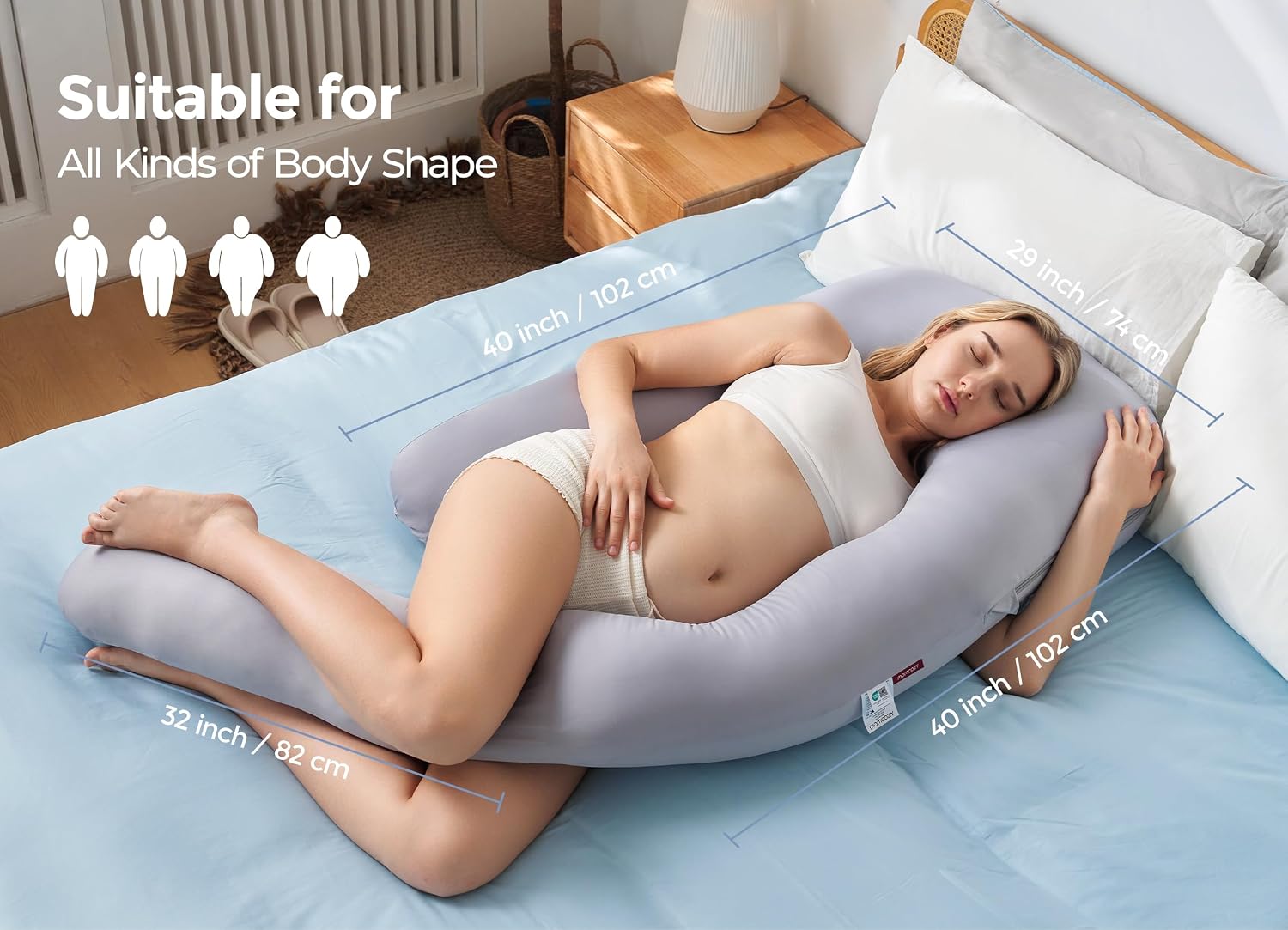Thumbnail 6 de Momcozy Maternity Pillow, 50–72 Inch