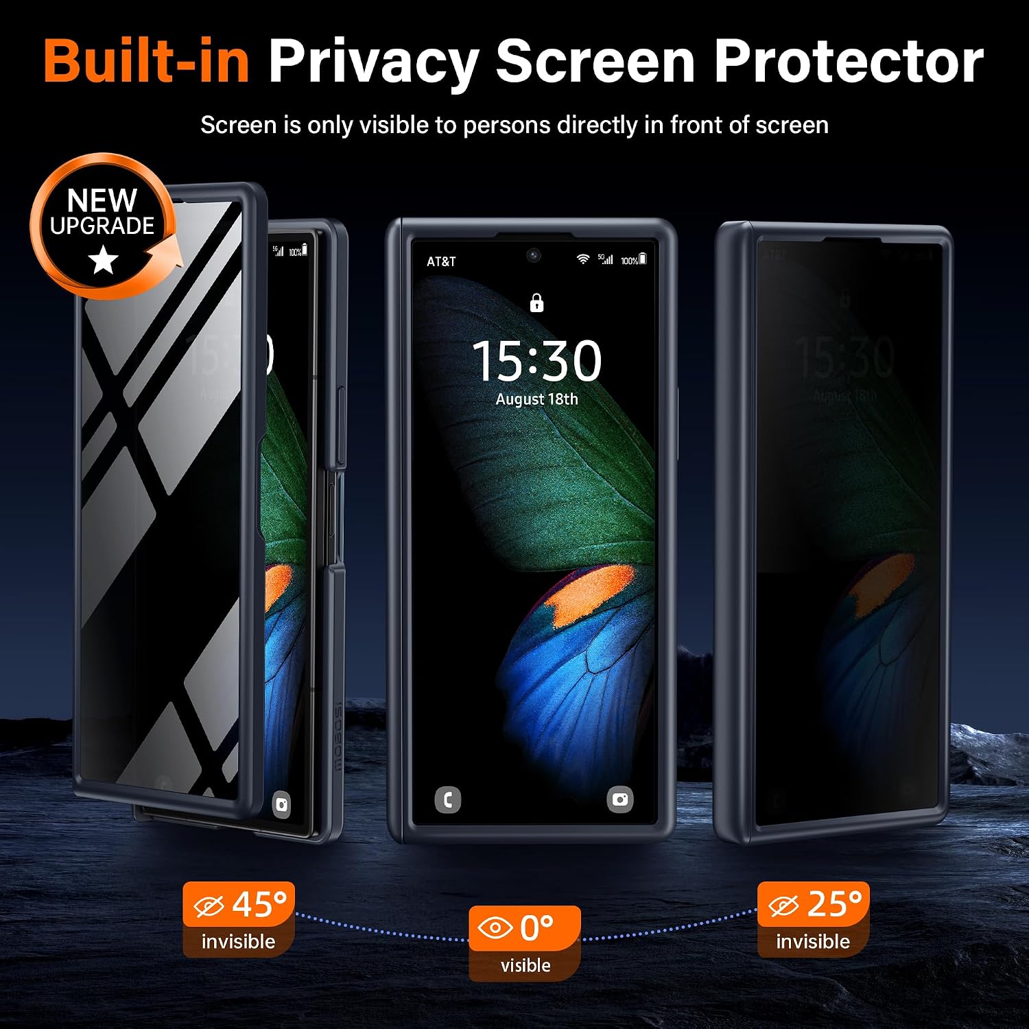 Detalle de MOBOSI FOLD8 Ultra Samsung Galaxy Z Fold 8 Ultra用ケース プライバシー保護・ヒンジカバー・折りたたみスタンド付き