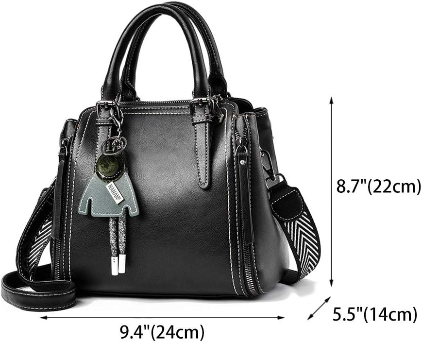 Thumbnail 4 de BUKESIYI Donna Borse a Tracolla e Manico: Borsa a Mano Firmata 2024 in PU Pelle Nero IT77139