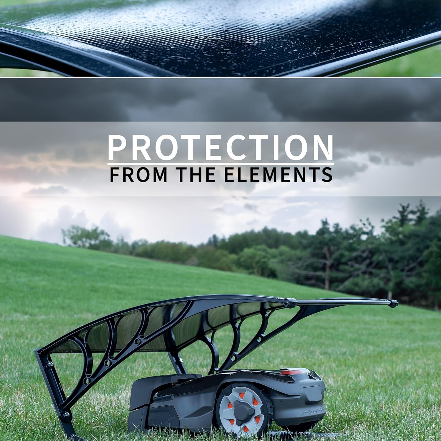 Thumbnail 4 de Life Finds Outdoor shade cover for robotic lawn mowers (portable polycarbonate canopy, black)