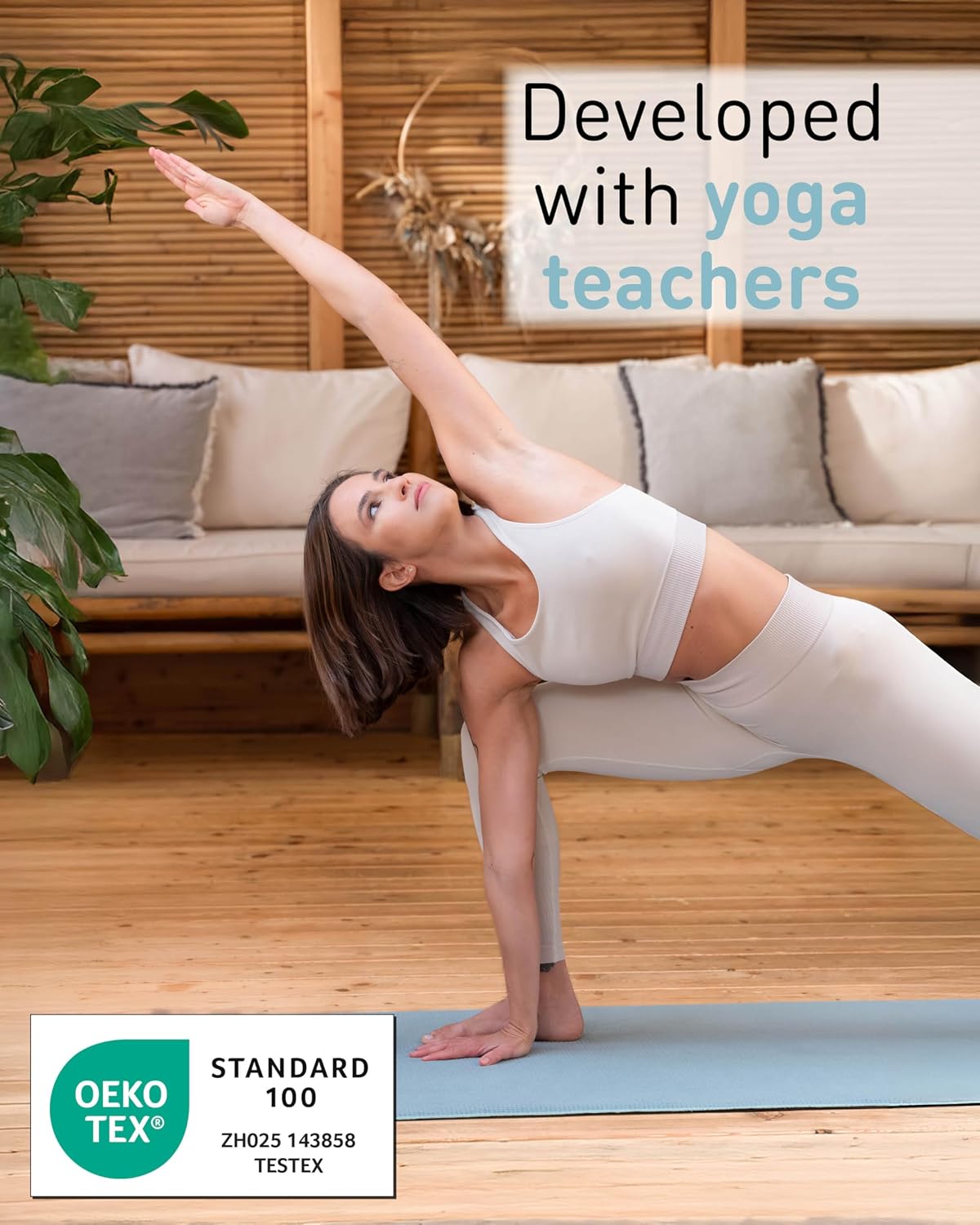 Detalle de Fit-Flip Yoga towel non slip (185 x 63cm, Jade) – lightweight quick-dry mat cover for hot yoga & Pilates