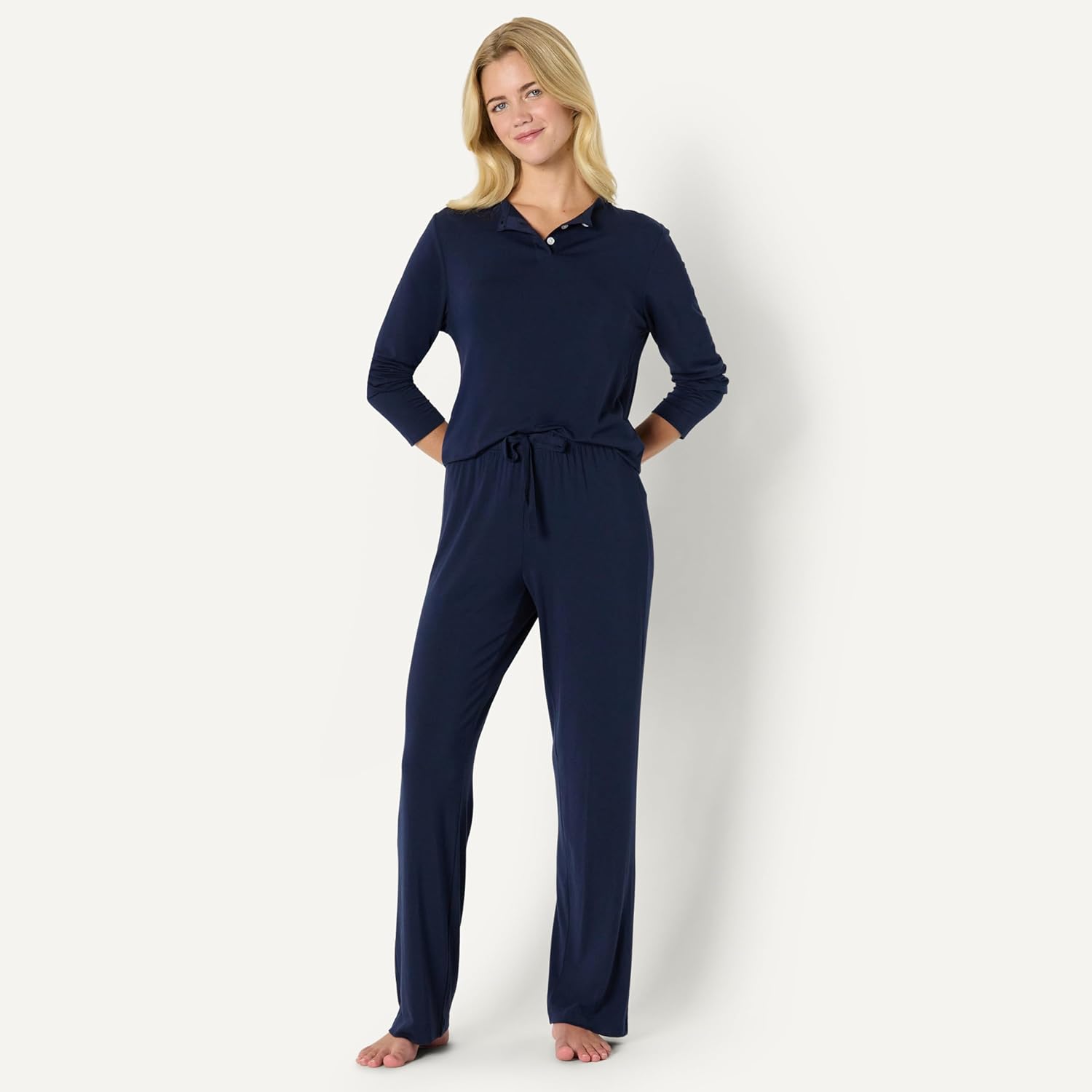 Thumbnail 3 de Amazon Essentials x Sofia Grainge Women's Long Sleeve Henley Pajama Set