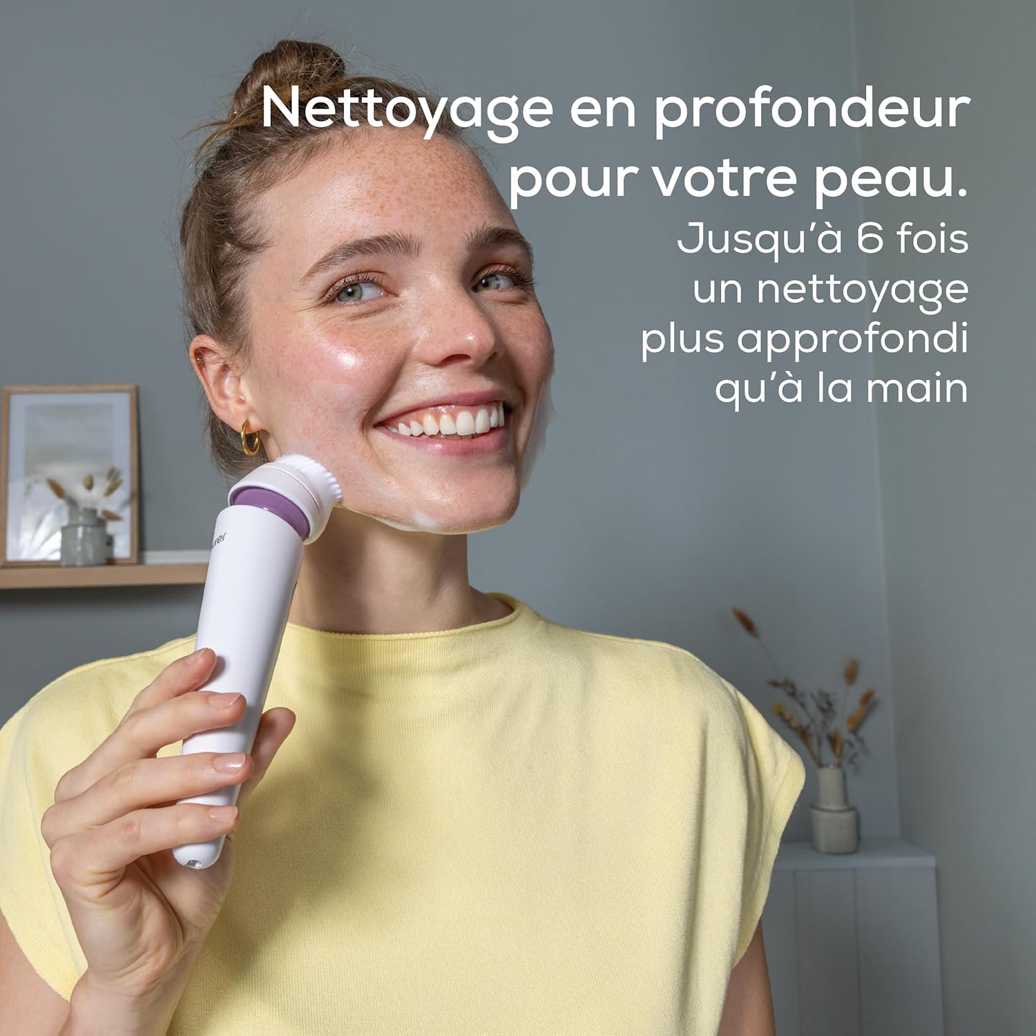 Detalle de Beurer FC 95 — Brosse nettoyante visage électrique à 4 embouts, waterproof, rechargeable