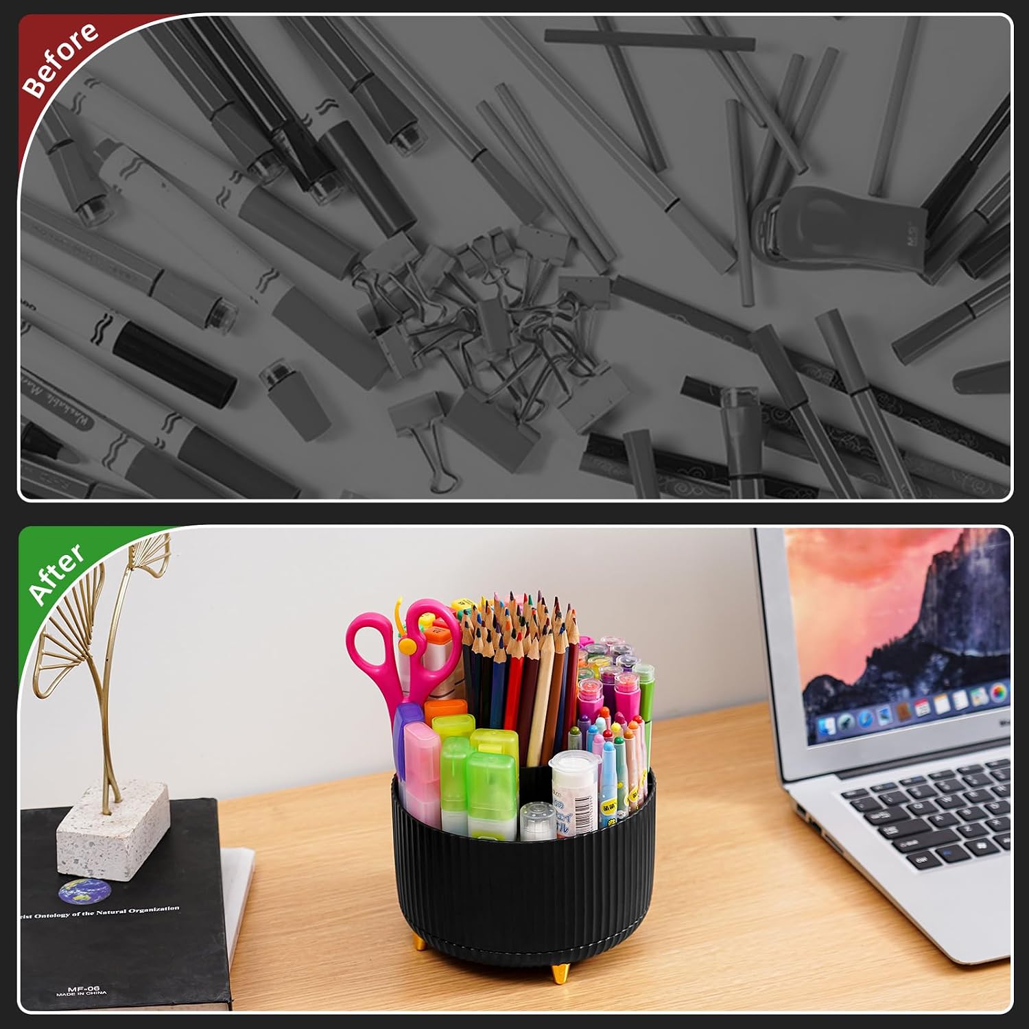 Thumbnail 6 de Marbrasse Desk Organiser 5‑compartment 360°