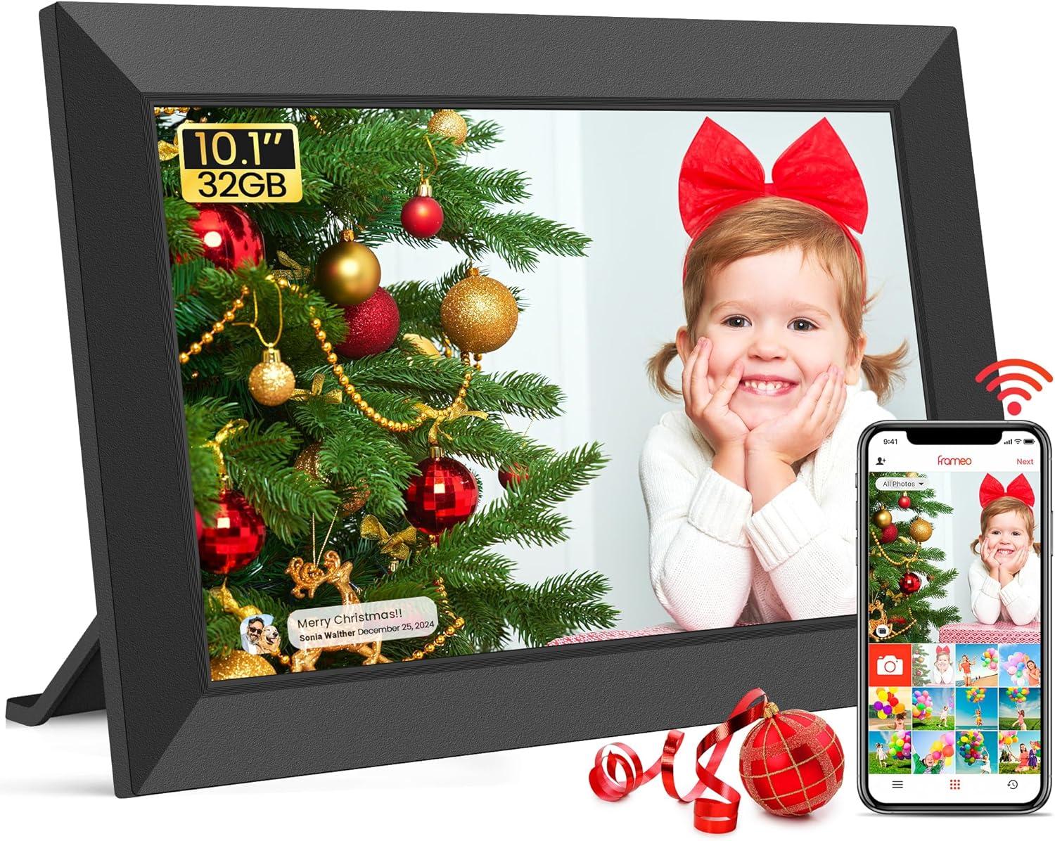 Detalle de Frameo 10,1 Zoll WLAN Digitaler Bilderrahmen