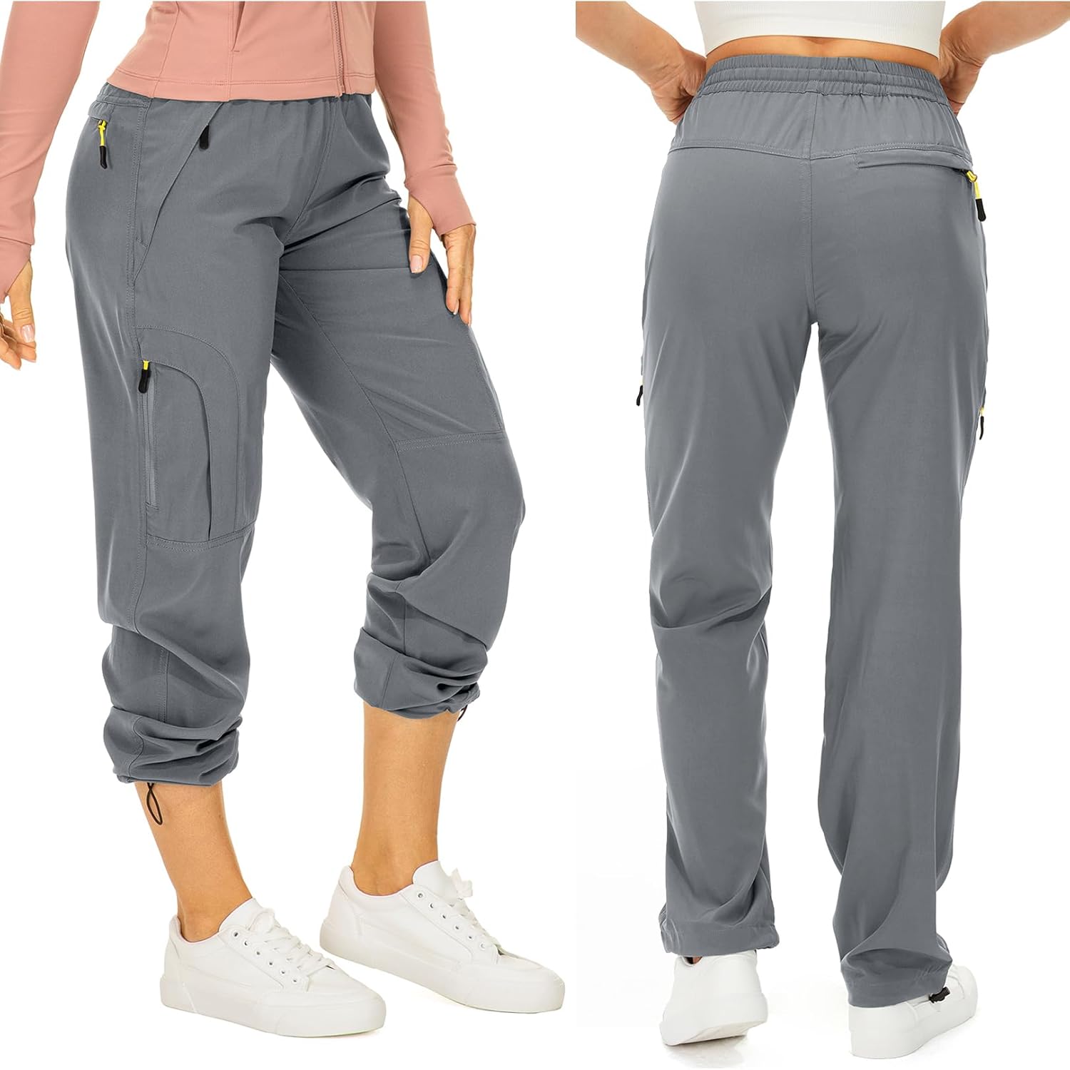 Thumbnail 1 de yeyity Damen-Wanderhose „Wanderhose“: leichte Quick-Dry Trekkinghose mit UV-Schutz und Cargotaschen