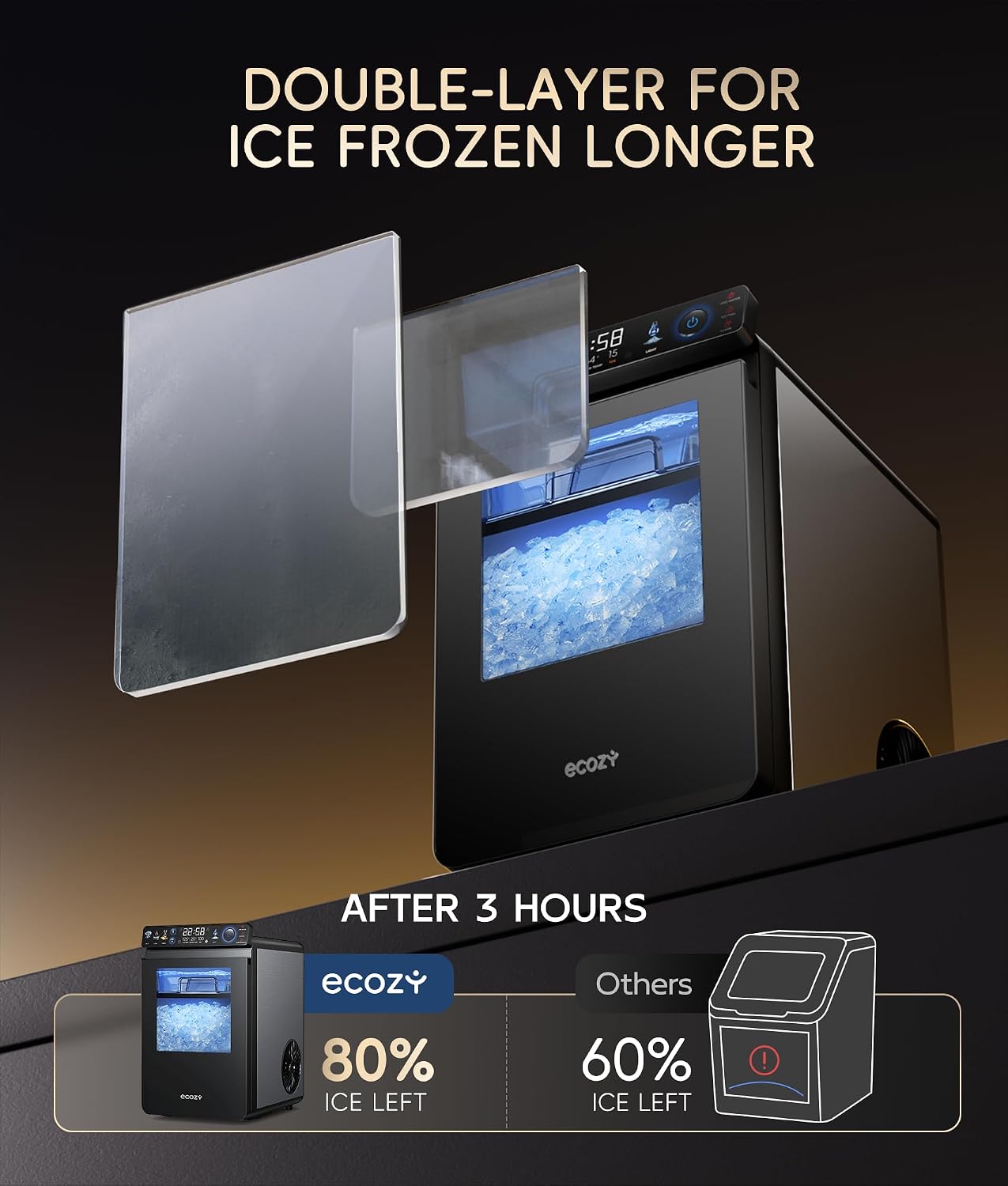Thumbnail 2 de ecozy Nugget Ice Maker, 44 lbs/24H
